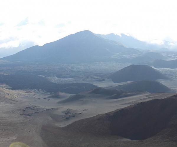 Dust over Haleakala Crater